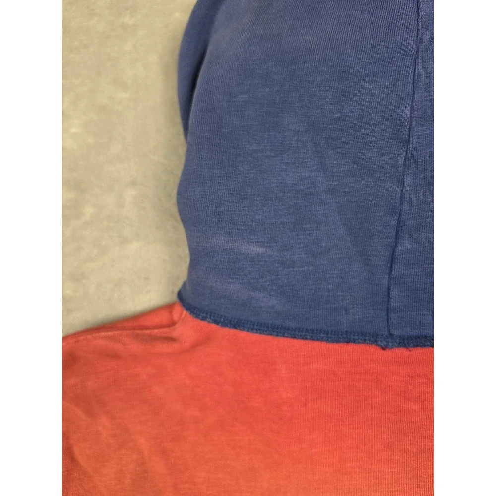 Polo Ralph Lauren Short Sleeve Hoodie Men XL Red Patchwork Bandana Graphic *Read